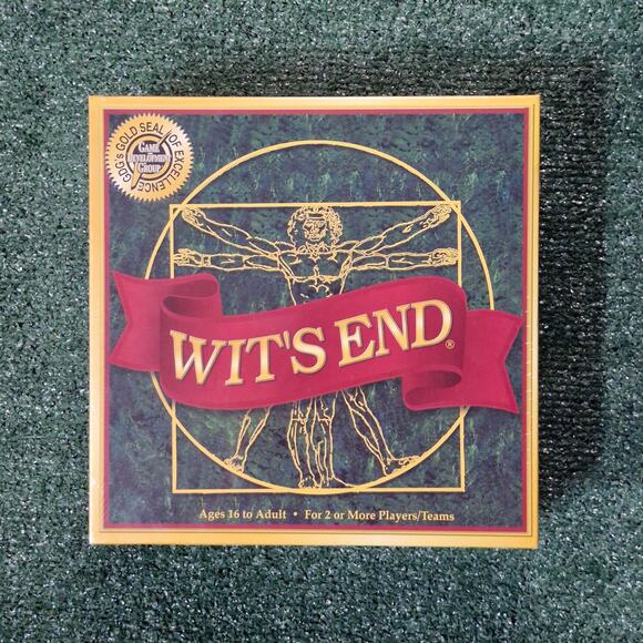 Wit's End Board Game Gold Seal Edition Mind Challenge New Sealed - Picture 1 of 4